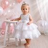 Girls Sequin Party Dress in White| cake smash dress for baby girl
