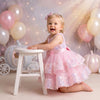 Little Miss Sparkles Party Dress Pink | cake smash dress for baby girl