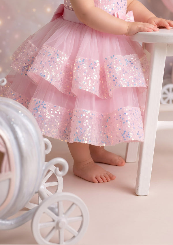 Baby Girl Pink Party Dress Pink | cake smash dress