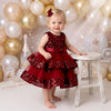 Little Miss Sparkles Party Dress Red | cake smash dress for baby girl