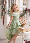 Girls Fairytale Dress in Avocado Green | Girls Christmas Dress