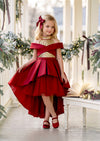Girls Fairytale Dress in Deep Red | Girls Christmas Dress