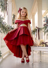 Girls Fairytale Dress in Deep Red | Girls Christmas Dress
