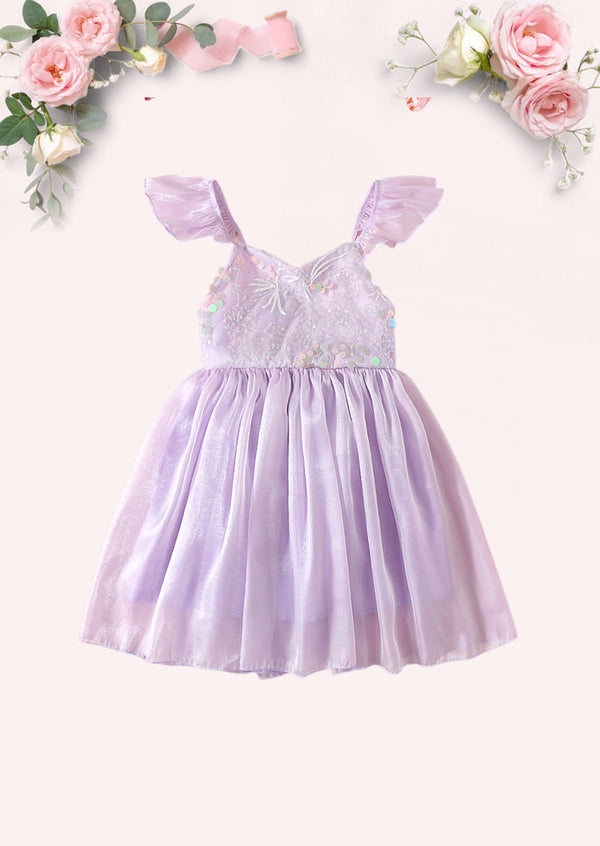 Lavender Starlight Sparkle birthday Dress & Pastel Party Outfit
