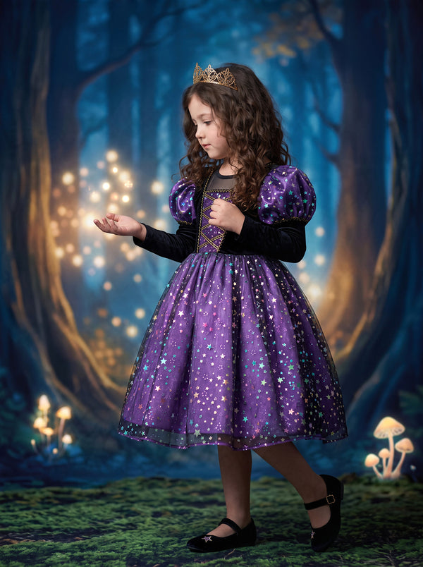 Purple Starlight Princess Dress for Girls | Girls Costume Dresses
