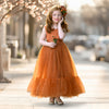 Sleeveless Burnt Orange Flower Girl Dresses Boho Classic Wedding Themes