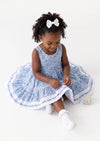Blue Mini Print Twirl Dress - Twirl Dresses