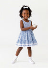 Blue Mini Print Twirl Dress - Twirl Dresses