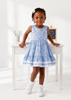 Blue Mini Print Twirl Dress - Twirl Dresses