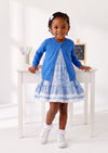 Blue Mini Print Twirl Dress - Twirl Dresses