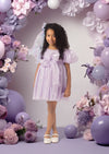 Girls lavender holiday party dress