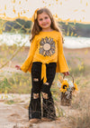 Yellow Sunflower Jeans and Top Set