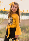 Yellow Sunflower Jeans and Top Set