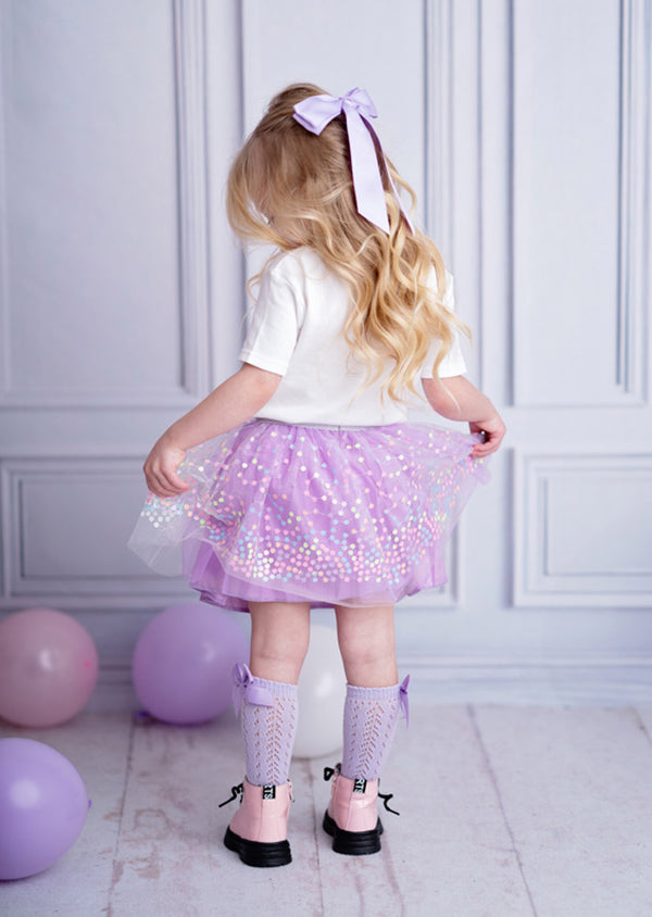 Sweet Tooth Tee & Lavender Flower Tutu Set