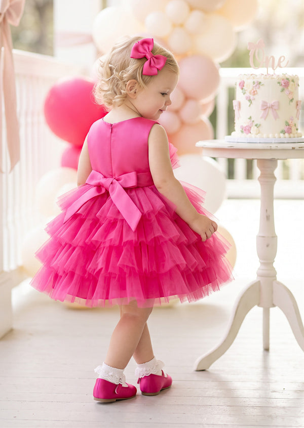 Sweetheart Tulle & Sequin Bow Baby Party Dress