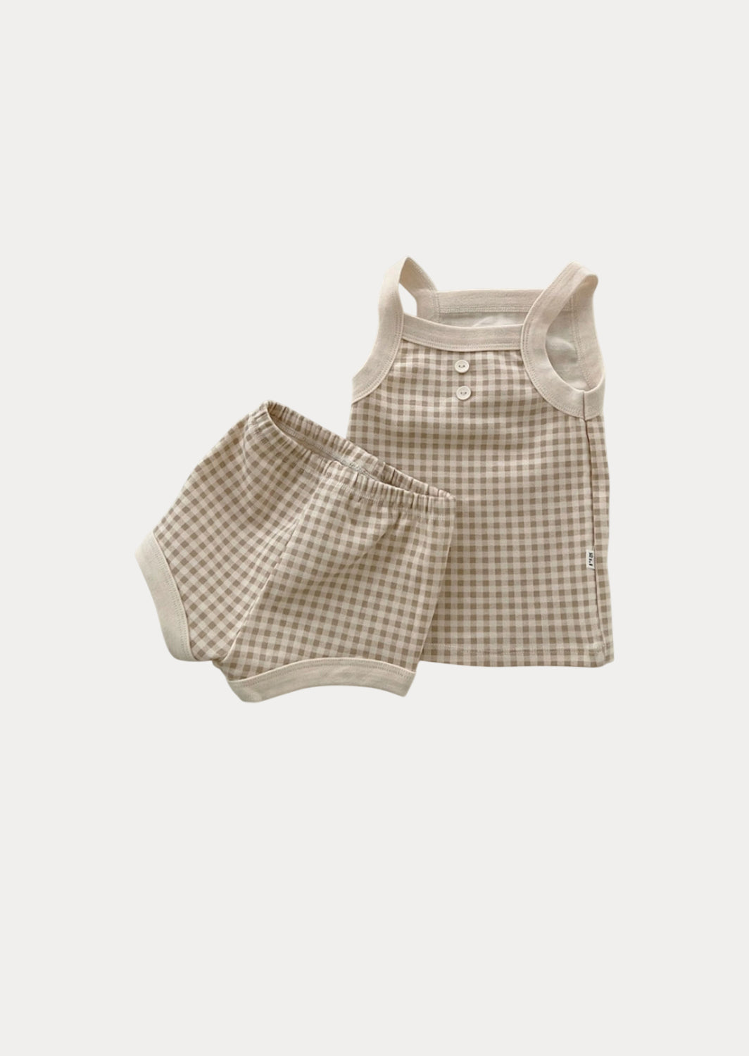Check Bloomer & Tank Set in Gray