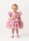 Teacups & Roses Baby Girl Birthday Dress