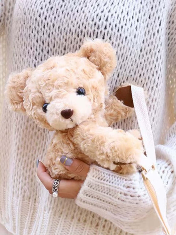 Girls Teddy Bear Tote Shoulder Bag