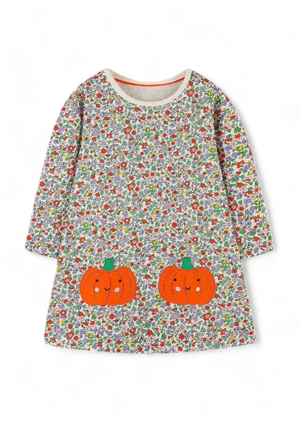 toddler girl Thanksgiving Pumpkins dress