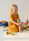 girls Cotton Twirl Dress in Gold
