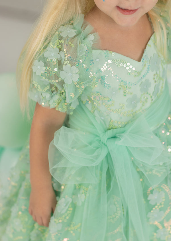 Through the Looking Glass Mint Green Party Dress