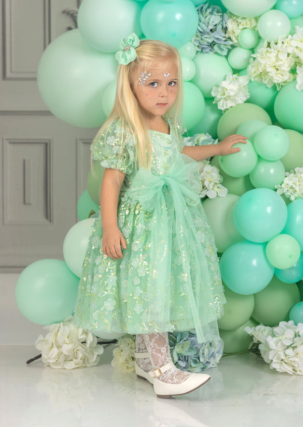 Through the Looking Glass Mint Green Party Dress
