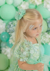 Through the Looking Glass Mint Hair Flower