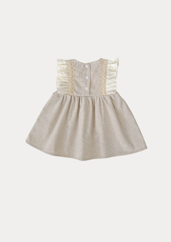 Tillie Ruffle Sleeve Dress in Khaki