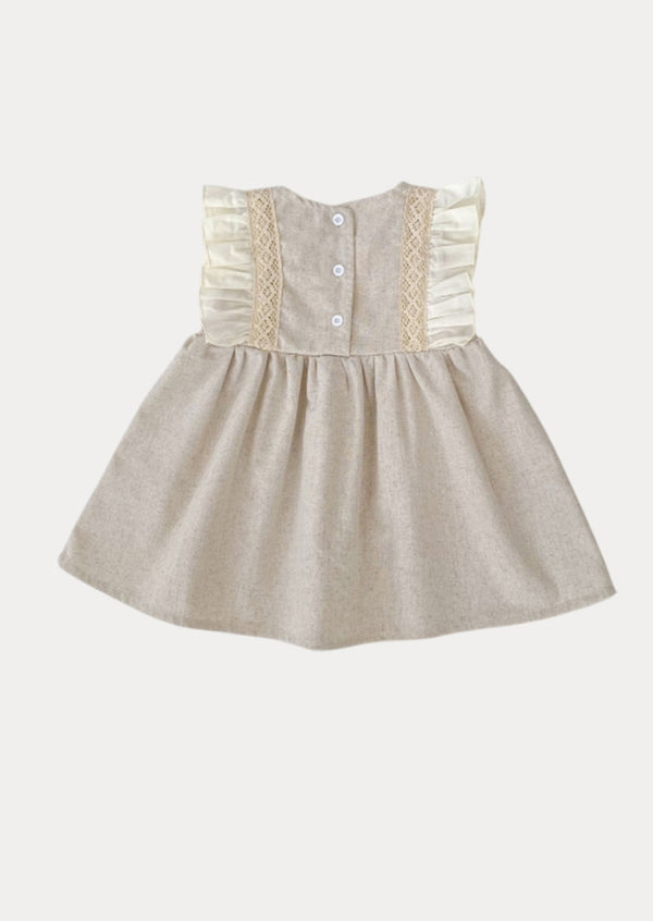 Tillie Ruffle Sleeve Dress in Khaki