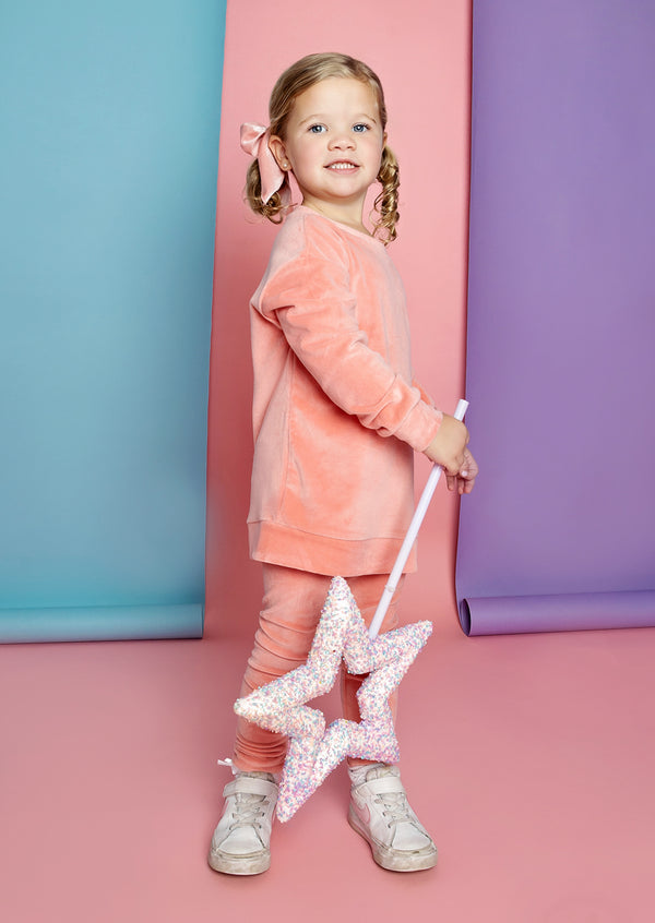 Rose Pink Velour Jogging Pants