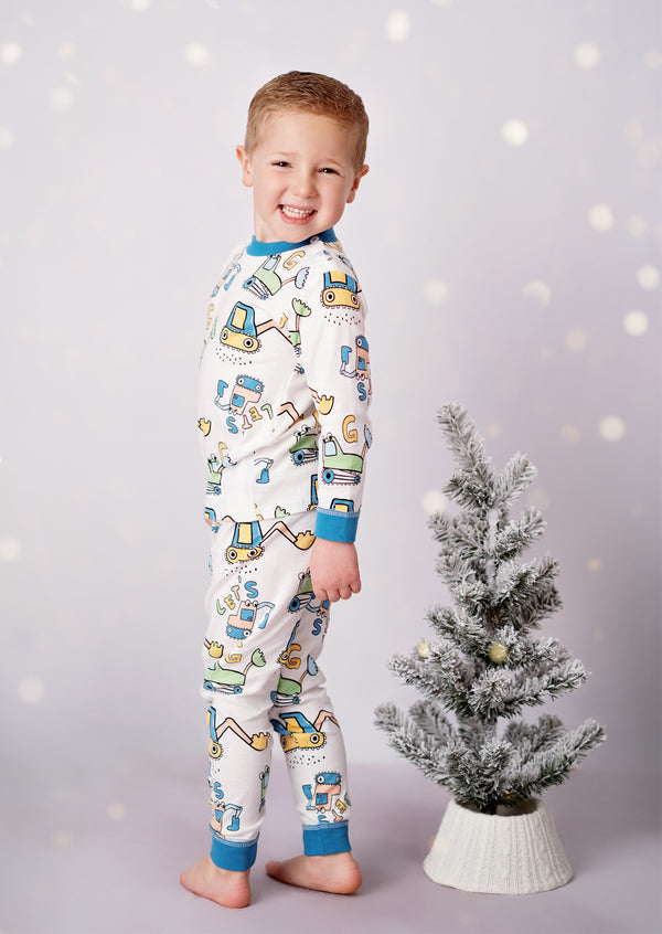 Whacky Tractor Boys 2 Pc Pajamas