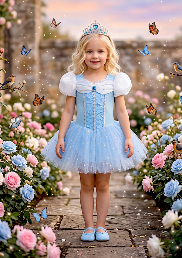 Glass Slipper Leotard Tutu Costume - Little Girls Costumes & Dress Up