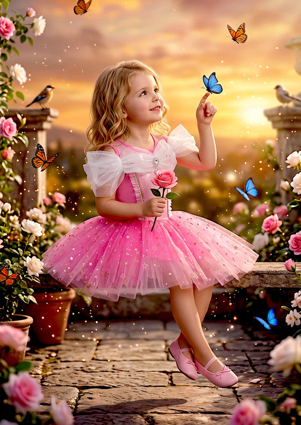 Pink Princess Leotard Tutu Costume - Little Girls Costumes & Dress Up