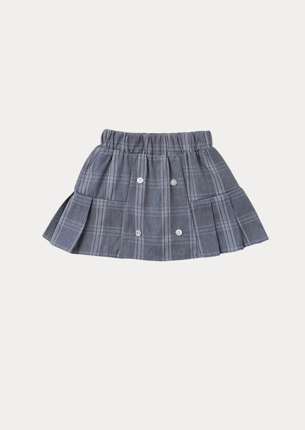 Twila Plaid Skirt and Sleeveless Polo Set