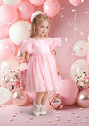 Twinkleberry Pink Girls Party Dress || Pink