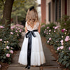 Sleeveless White Flower Girl Dresses for Weddings Classic Style
