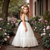 Sleeveless White Flower Girl Dresses for Weddings Classic Style