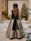 Valentina Dress Girls Black & Gold Dress | Flower Girl Dresses