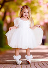 girls white birthday party dress