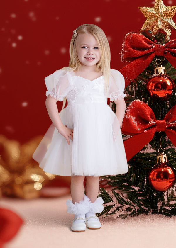 girls white party dresses