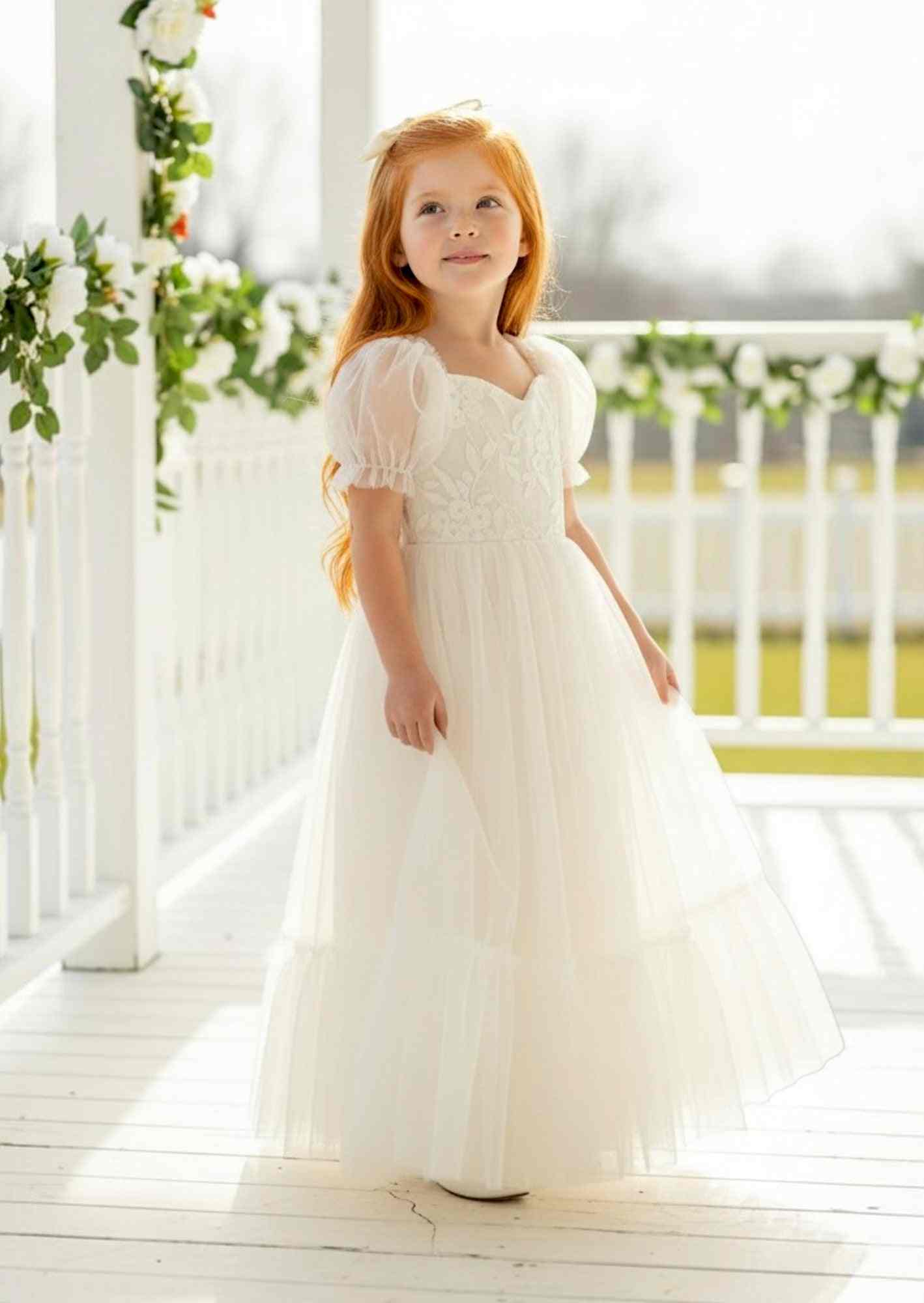 Champagne & Ivory Flower Girl Dresses for Weddings