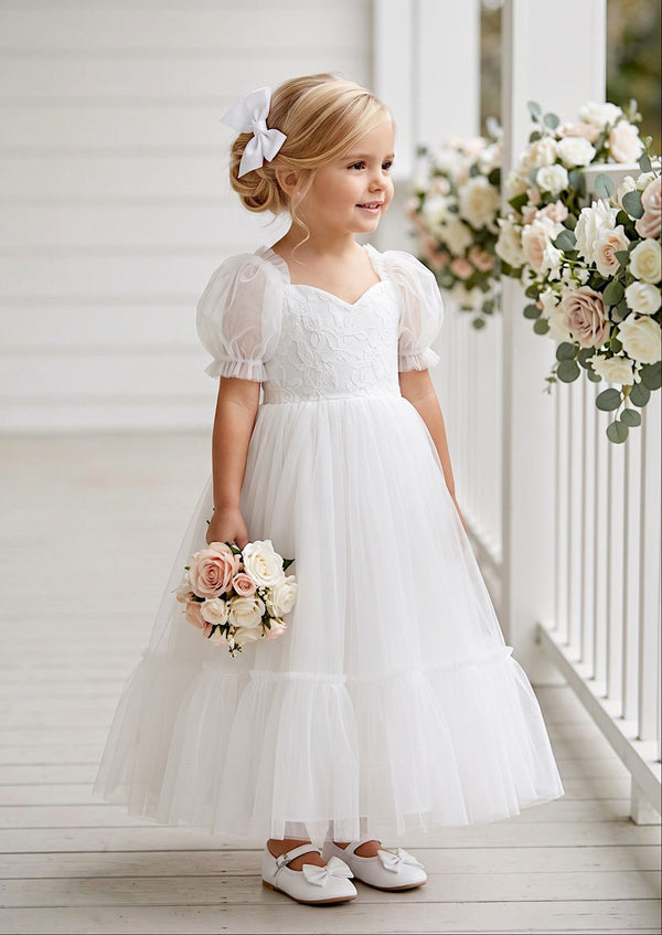 Sweetheart White Tulle Flower Girl Dress | Flower Girl Dresses