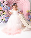 Baby girl 1st birthday dress in white