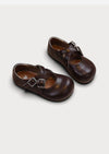 Vintage Charm Girls Mary Janes in Brown | Girls Flats