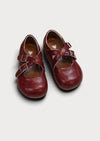 Vintage Charm Girls Mary Janes in Wine Red | Girls Flats