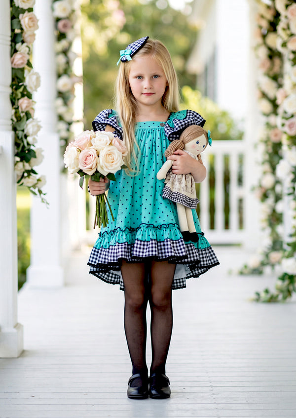 Toddler Girl Vintage Style Dress with Matching hat