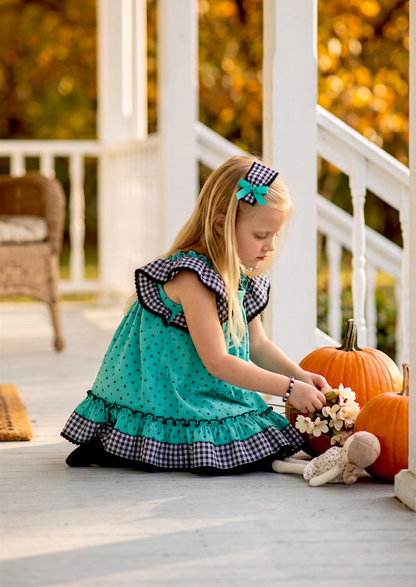 Toddler Girl Vintage Style Dress with Matching hat