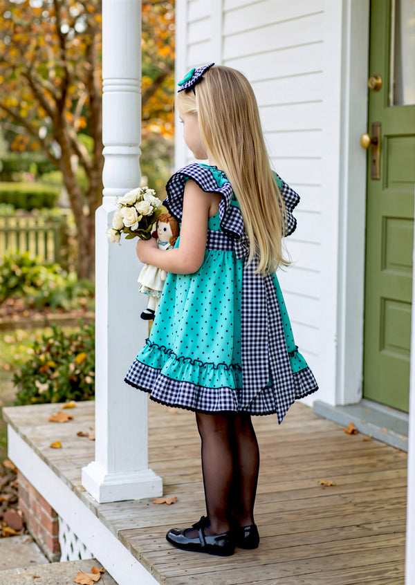 Toddler Girl Vintage Style Dress with Matching hat