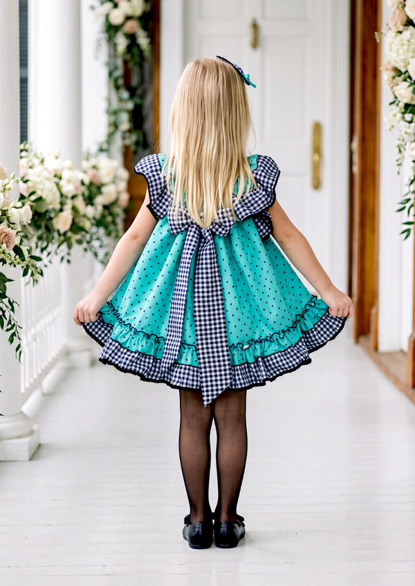 Toddler Girl Vintage Style Dress with Matching hat
