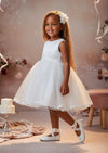 Violet Dress & Cape Set in White